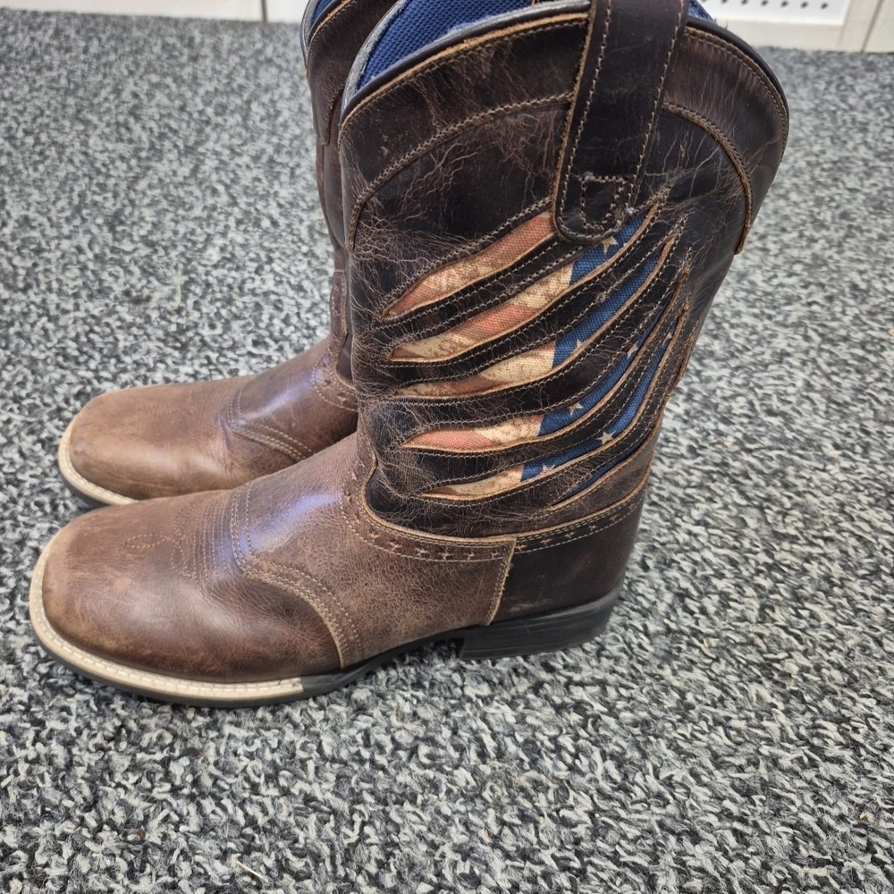 Cody James Boots Mens 7D Scratch American Flag Lite Performance Western Square